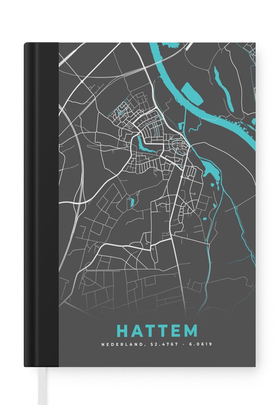 Cahier - Cahier d'écriture - Carte - Carte - Hattem - Plan de la ville -  Cahier 