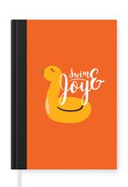 Notitieboek - Schrijfboek - Oranje - Geel - Zwemband - Notitieboekje klein - A5 formaat - Schrijfblok
