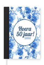 Notitieboek - Schrijfboek - Jubileum - 50 Jaar - Sarah - Notitieboekje klein - A5 formaat - Schrijfblok