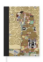 Notitieboek - Schrijfboek - El abrazo - Gustav Klimt - Notitieboekje klein - A5 formaat - Schrijfblok