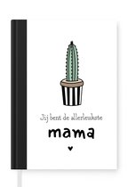 Notitieboek - Schrijfboek - Moederdag geschenk met tekst – Jij bent de allerleukste mama – witte achtergrond - Notitieboekje klein - A5 formaat - Schrijfblok