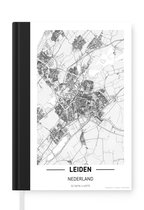 Notitieboek - Schrijfboek - Stadskaart Leiden - Notitieboekje klein - A5 formaat - Schrijfblok - Plattegrond