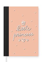 Notitieboek - Schrijfboek - Quotes - Baby - Little princess - Spreuken - Kids - Kinderen- Meiden - Notitieboekje klein - A5 formaat - Schrijfblok