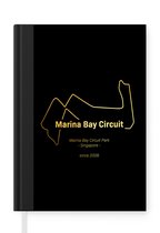 Notitieboek - Schrijfboek - Singapore - Formule 1- Circuit - Notitieboekje klein - A5 formaat - Schrijfblok - Cadeau voor man