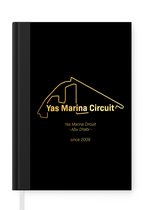 Notitieboek - Schrijfboek - Abu Dhabi - Formule 1 - Circuit - Notitieboekje klein - A5 formaat - Schrijfblok - Cadeau voor man