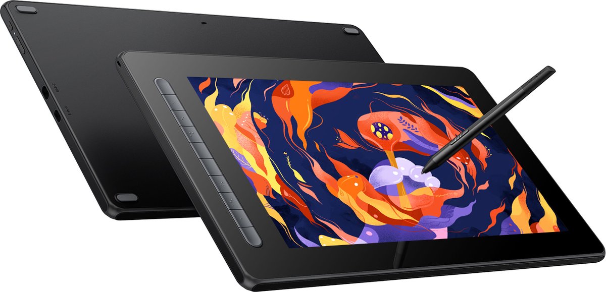XPPen Artist 16 (2e generatie) grafische tablet met 15,4 inch HD IPS-schermpen X3 Smart Pen 8192 niveaus 127% sRGB-kleurengamma Compatibel met Windows, Mac, Chrome, Linux en Android - zwart