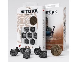 Q-Workshop The Witcher Dice Set - Geralt - Silver Sword (7 pcs + coin)