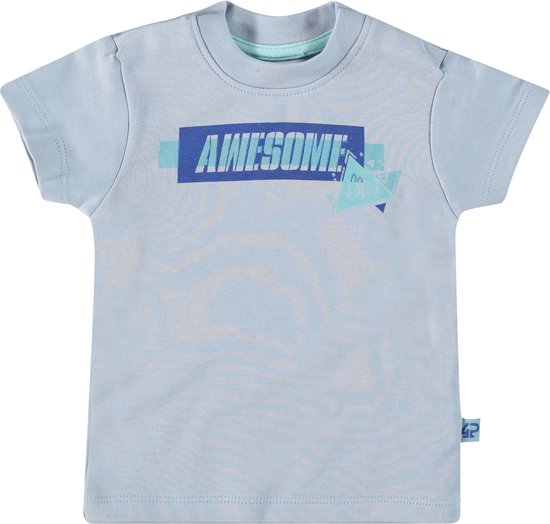 4PRESIDENT Newborn T-shirt - Blue Fog - Maat 68 - Baby T-shirts - Newborn kleding