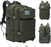 Northwest Tactical Backpack 45L | Militaire Tactische rugzak - sport - school - werk ARMY GREEN | leger groen