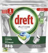 Dreft Platinum All In One Tablettes pour lave-vaisselle Regular - Pack économique 5 x 34 pièces