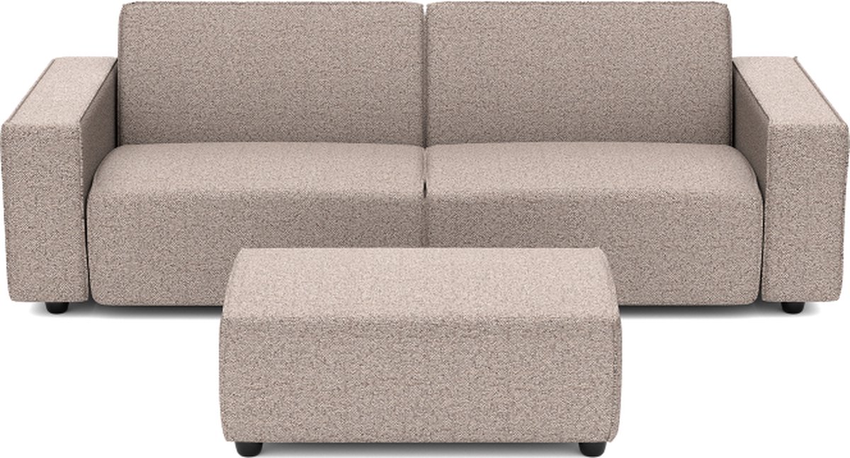 Icon deluxe loungeset 3-zits + hocker small Light Taupe