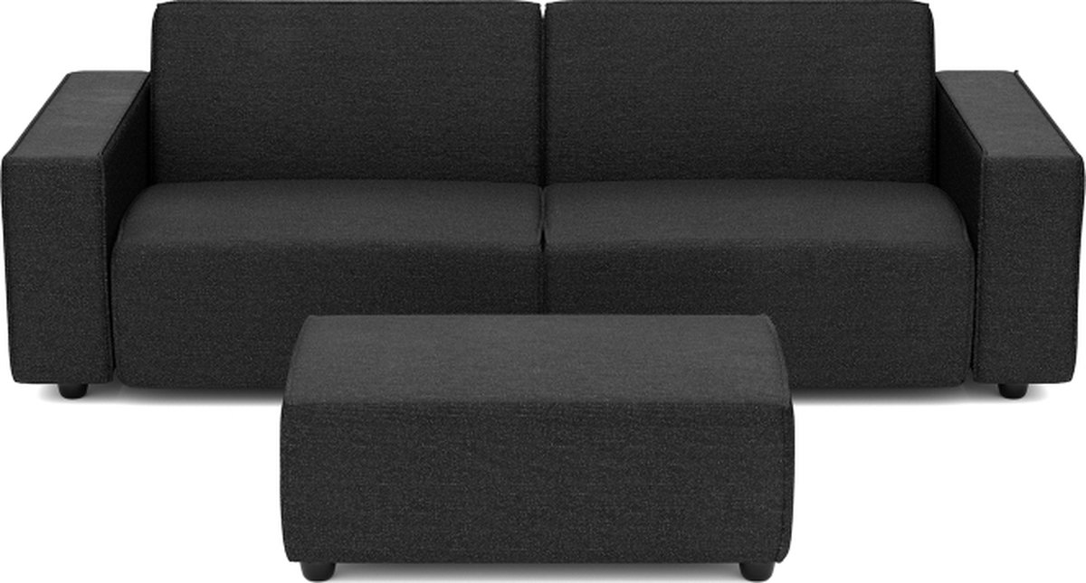 Icon deluxe loungeset 3-zits + hocker small Anthracite