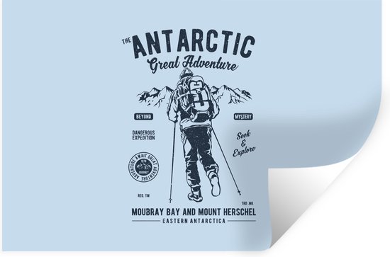 Stickers muraux - Film autocollant - Marche - Glace - Vintage - 30x20 cm - Film adhésif - Stickers muraux Chambre d'enfant - Papier peint autocollant