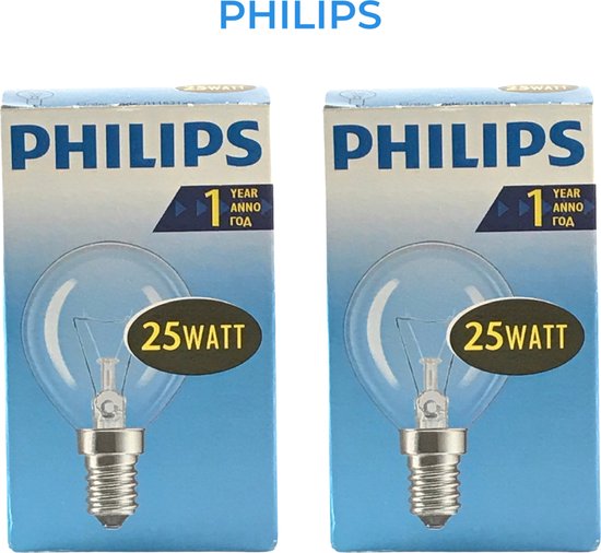 waarschijnlijk Opsommen een Philips - GLOEILAMP - 25Watt - Helder - Kogellamp - E14 fitting - Kleine  fitting -... | bol.com