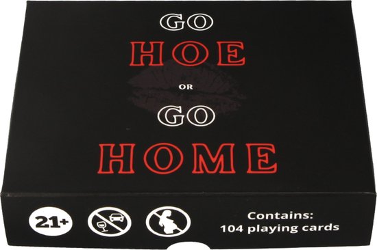 Thumbnail van een extra afbeelding van het spel Go Hoe or Go Home - Drankspel - 104 kaarten