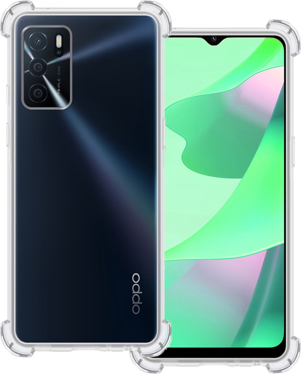 Hoesje Geschikt voor OPPO A16 - Sterk & Shockproof - Siliconen Case - Back Cover - Telefoon Hoes Shock Proof - Transparant