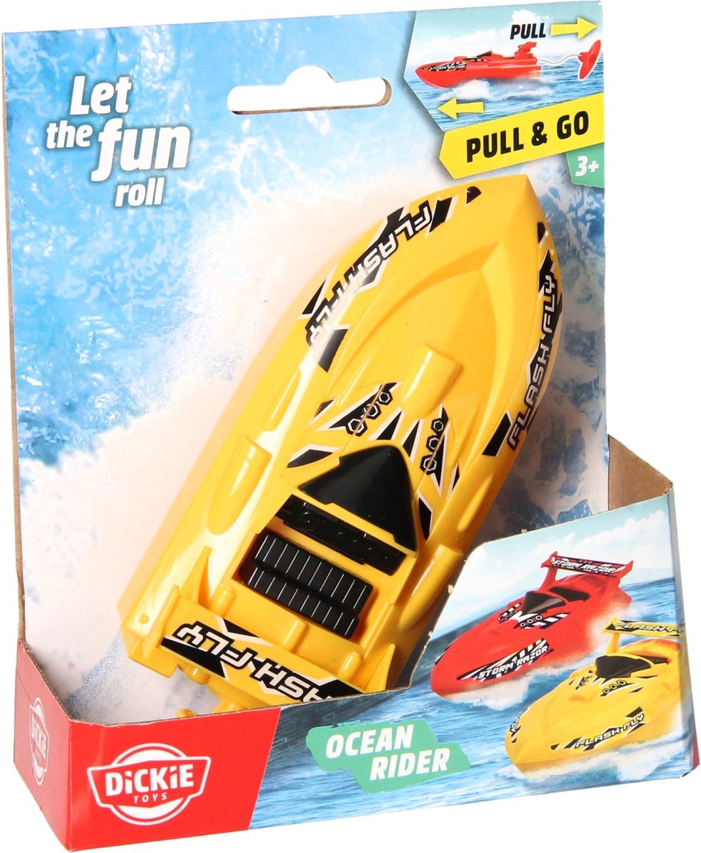 dickie pull & go ocean rider speedboot -