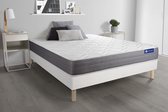 Complete boxspring met matras tweepersoons- Actisom Actilatex dream wit - Latex en traagschuim - 160 x 195 cm