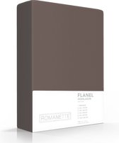Romanette - Flanelle - Drap housse - Simple - 180x200 cm - Taupe