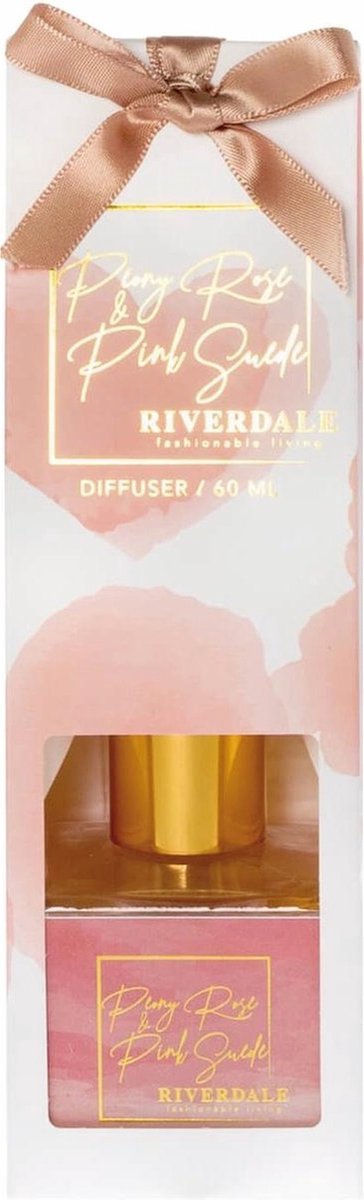 Riverdale geurstokjes Luxe Geuren Van Peony Rose & Pink Suede 60ml