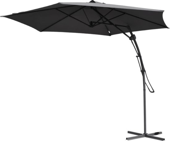 Push-up zweefparasol - Ø 300 cm - Antraciet