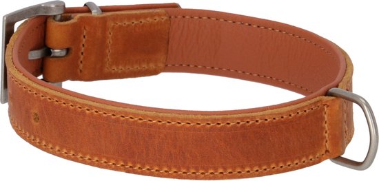 Foto: Adori halsband vetleder gevoerd cognac cognac hondenhalsband 50x2 5 cm