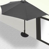 Bol.com Balkon parasol - Half rond model - Antraciet aanbieding