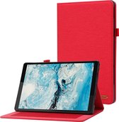 Tablet hoes geschikt voor Lenovo Tab M10 Plus (3e generatie) 10.6 inch - Book Case met Soft TPU houder - Rood