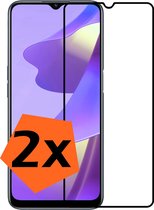 Screenprotector Geschikt voor OPPO A16 Screenprotector Bescherm Glas - Screenprotector Geschikt voor OPPO A16 Screen Protector Tempered Glass Full Screen Full Cover - 2 PACK