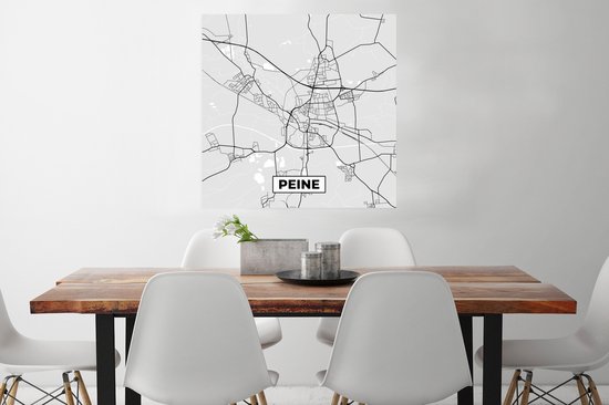 Affiche Allemagne - Peine - Carte - Plan de la ville - Plan d'étage - 75x75 cm