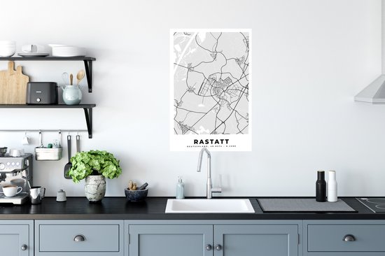 Affiche Rastatt - Plan de la ville - Carte - Allemagne - Carte - 60x90 cm