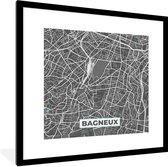 Fotolijst incl. Poster - Bagneux - Frankrijk - Plattegrond - Stadskaart - Kaart - 40x40 cm - Posterlijst