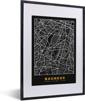 Fotolijst incl. Poster - Frankrijk - Stadskaart - Bagneux - Plattegrond - Kaart - 30x40 cm - Posterlijst