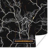 Poster Plattegrond – Gummersbach – Goud – Stadskaart – Kaart - Duitsland - 30x30 cm