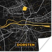 Poster Dorsten - Kaart - Stadskaart - Duitsland - Plattegrond - Goud - 50x50 cm