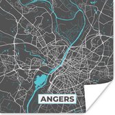 Poster Angers - Stadskaart - Plattegrond - Kaart - Frankrijk - 30x30 cm