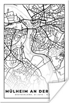 Poster Plattegrond - Mülheim an der Ruhr - Kaart - Stadskaart - 40x60 cm