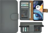 MoDo hoesje voor Motorola Moto G22 - Leer Book Case - Grijs