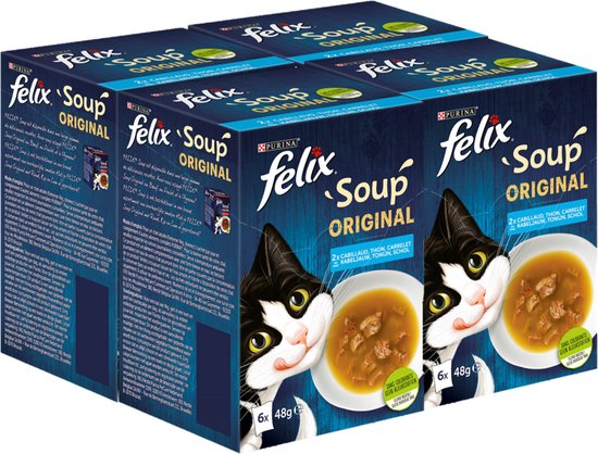 Felix Soup Vis Selectie - Katten natvoer - 24 x 48g