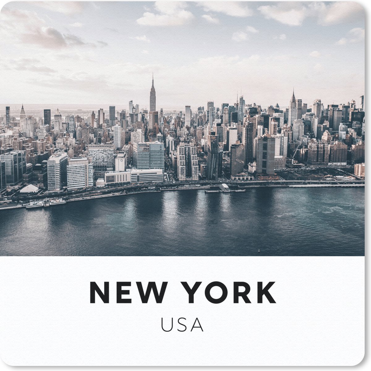 Muismat 30x30 cm - Mousepad New York - Verenigde Staten - Huizen - Muismatten