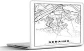 Autocollant pour ordinateur portable - 15,6 pouces - Wit - België - Carte - Plan de la ville - Carte - Seraing - 36x27,5 cm - Autocollants pour ordinateur portable - Skin pour ordinateur portable - Couverture