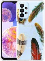 Hoesje Geschikt voor Samsung Galaxy A23 Feathers World