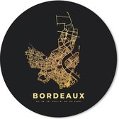 Muismat - Mousepad - Rond - Frankrijk – Stadskaart - Kaart – Plattegrond – Bordeaux - 50x50 cm - Ronde muismat