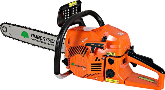 TIMBERPRO - Kettingzaag - Benzine - 62 cc - Zwaardlengte 50 cm - Transportzak - 2e ketting van TimberPro — afbeelding 3