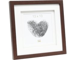 Deknudt Frames fotolijst S65KQ1 - bruin met passe-partout - foto 13x13