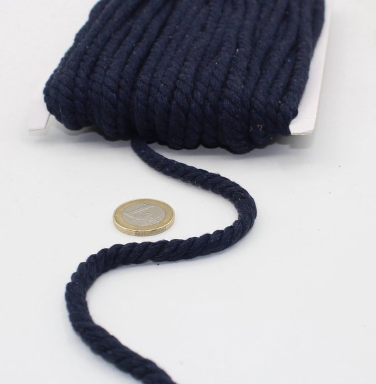 Waxkoord Katoen (ca. 1 mm) Black (25 Meter