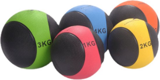 Foto: Luxari medicijnbal 2 kg medicine ball rubber trainingsbal crossfit