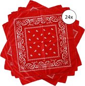 Boerenzakdoek rood - bandana rood - 53cm x 53cm - 24 stuks