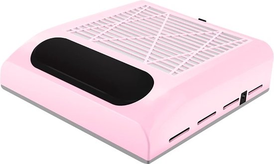 Foto: Nagelstofafzuiger afstofzuiger 80 watt nail dust collector stofzuiger voor nail salon nagels acrylnagels nepnagels gelnagels electrische nagelstofzuiger tafelafzuiging roze kleur met filter manicure pedicure handen en voeten