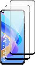 Screenprotector geschikt voor Oppo A76 - Gehard Glas Beschermglas Tempered Glass Volledig Dekkende Screen Protector - 2 Stuks